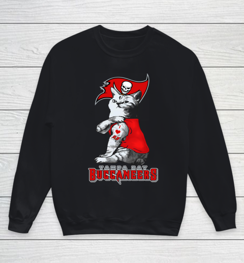NFL Football My Cat Loves Tampa Bay Buccaneers Youth Sweatshirt
