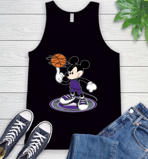 NBA Basketball Sacramento Kings Cheerful Mickey Disney Shirt Tank Top