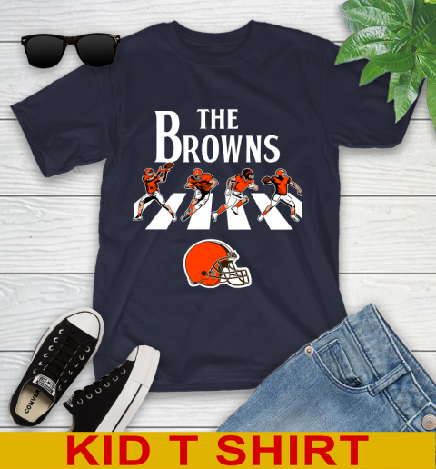 NFL Football Cleveland Browns The Beatles Rock Band Shirt Youth T-Shirt 2