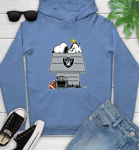 Oakland Raiders NFL Football Snoopy Woodstock The Peanuts Movie Youth Hoodie 12