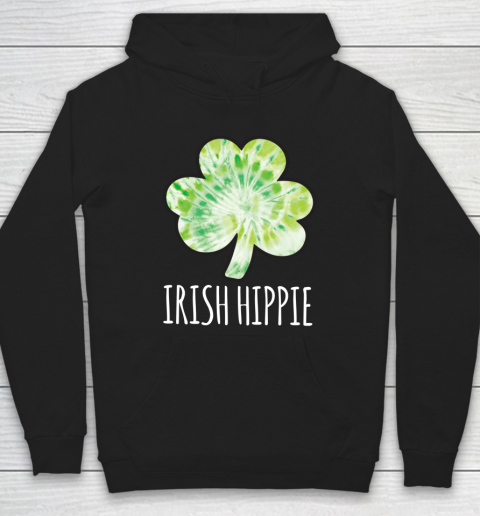 Green Tie Dye Shamrock Irish Hippie St Patricks Day 2021 Hoodie