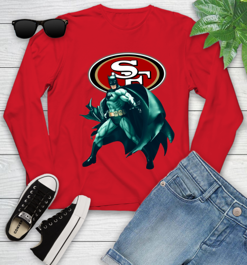 NFL Batman Football Sports San Francisco 49ers Youth Long Sleeve 11