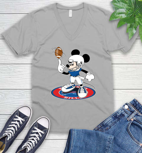 NFL Football Buffalo Bills Cheerful Mickey Disney Shirt V-Neck T-Shirt 4
