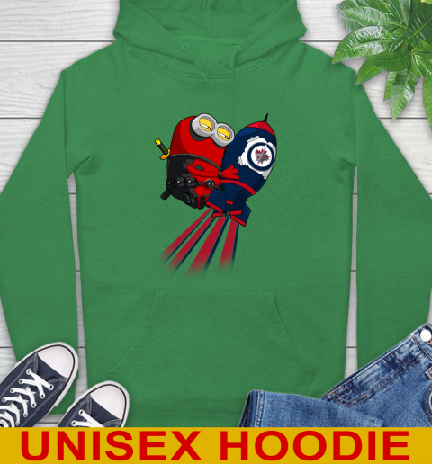 NHL Hockey Winnipeg Jets Deadpool Minion Marvel Shirt Hoodie 8