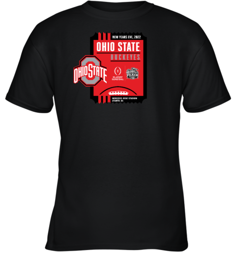 2022 Chick-fil-A Peach Bowl OHIO STATE Red Youth T-Shirt
