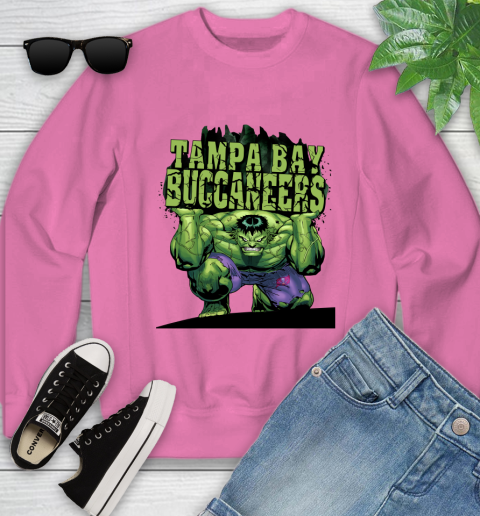 Tampa Bay Buccaneers NFL Football Incredible Hulk Marvel Avengers Sports Youth Sweatshirt 7