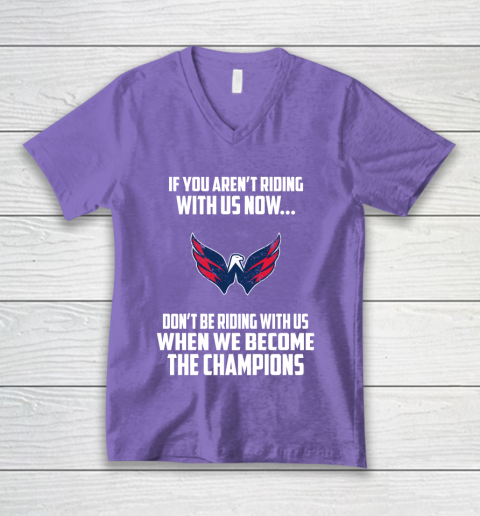 NHL Washington Capitals Hockey We Become The Champions V-Neck T-Shirt 8