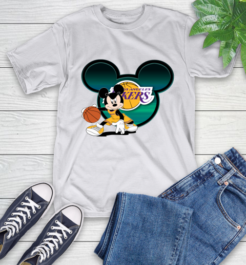 NBA Los Angeles Lakers Mickey Mouse Disney Basketball T-Shirt 12