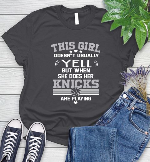 New York Knicks NBA Basketball I Yell When My Team Is Playing Women's T-Shirt 8