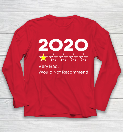 2020 One Star Very Bad Would Not Recommend Youth Long Sleeve 8