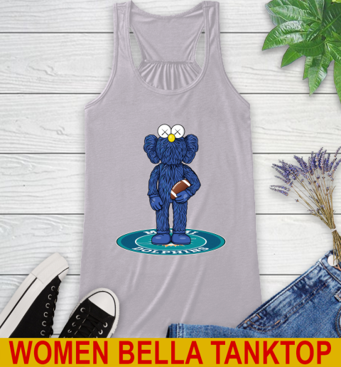 NFL Football Miami Dolphins Kaws Bff Blue Figure Shirt Racerback Tank 5