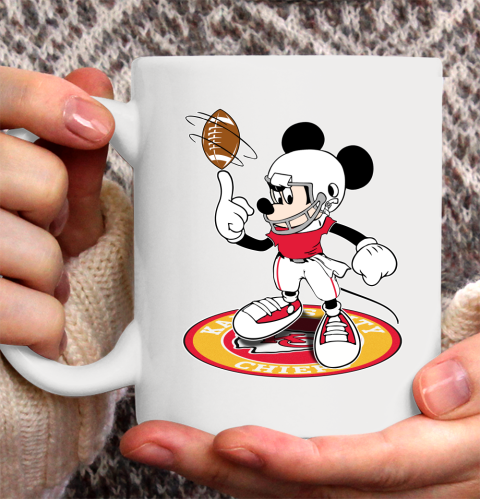 NFL Football Kansas City Chiefs Cheerful Mickey Disney Shirt Ceramic Mug 15oz 2