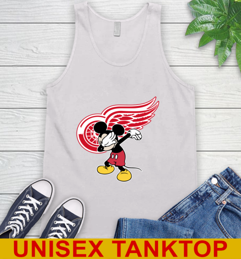 Detroit Red Wings NHL Hockey Dabbing Mickey Disney Sports Tank Top