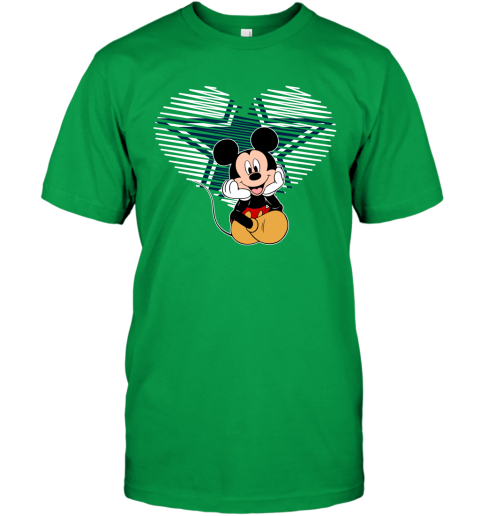 NFL Dallas Cowboys The Heart Mickey Mouse Disney Football T Shirt -  Rookbrand