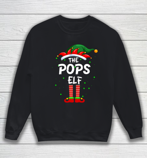 Mens The Pops Elf Family Matching Group Papa Dad Christmas Pajama Sweatshirt