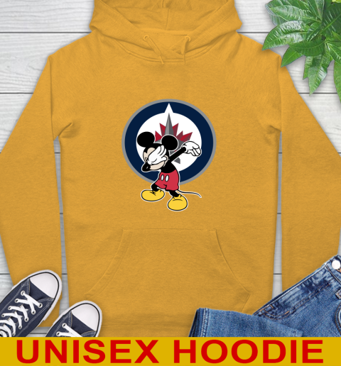 Winnipeg Jets NHL Hockey Dabbing Mickey Disney Sports Hoodie 3