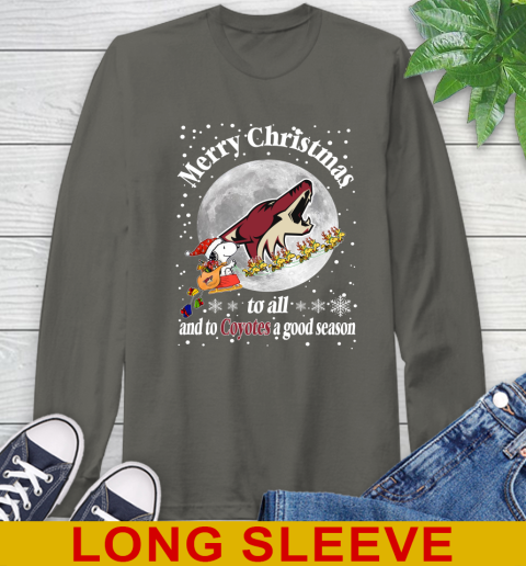 Arizona Coyotes Merry Christmas To All And To Coyotes A Good Season NHL Hockey Sports Long Sleeve T-Shirt 10