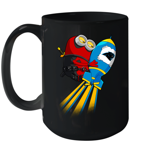 NFL Football Carolina Panthers Deadpool Minion Marvel Shirt Ceramic Mug 15oz