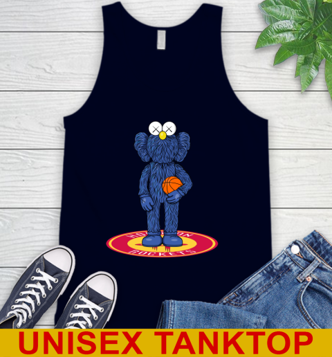 NBA Basketball Houston Rockets Kaws Bff Blue Figure Shirt Tank Top 3