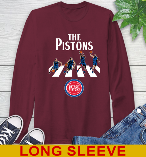 NBA Basketball Detroit Pistons The Beatles Rock Band Shirt Long Sleeve T-Shirt 7