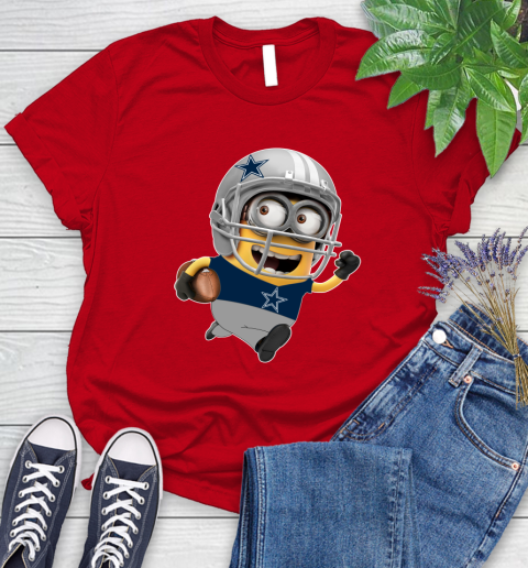NFL Dallas Cowboys Minions Disney Football Sports Women's T-Shirt 9