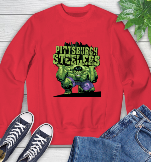 Pittsburgh Steelers NFL Football Incredible Hulk Marvel Avengers Sports Sweatshirt 10