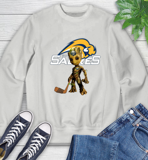Buffalo Sabres NHL Hockey Groot Marvel Guardians Of The Galaxy Sweatshirt 5