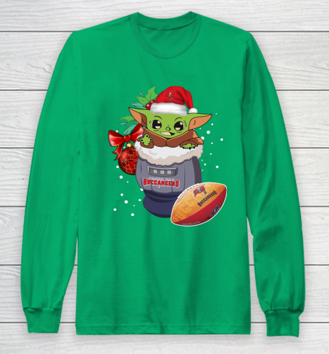 Tampa Bay Buccaneers Christmas Baby Yoda Star Wars Funny Happy NFL Long Sleeve T-Shirt 7