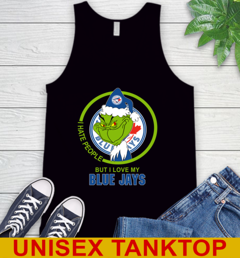 Toronto Blue Jays MLB Christmas Grinch I Hate People But I Love My Favorite Baseball Team Tank Top 2