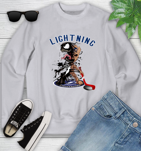 NHL Tampa Bay Lightning Hockey Venom Groot Guardians Of The Galaxy Youth Sweatshirt 4