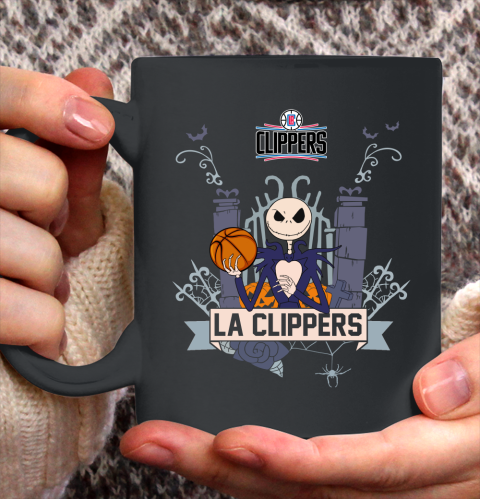 NBA LA Clippers Basketball Jack Skellington Halloween Ceramic Mug 11oz