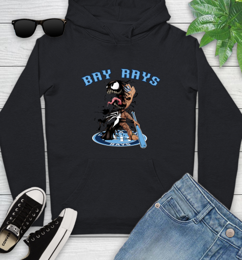 MLB Tampa Bay Rays Baseball Venom Groot Guardians Of The Galaxy Youth Hoodie 2