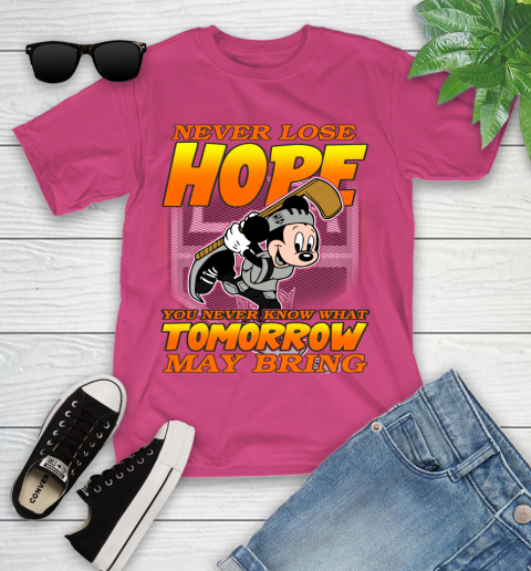 Los Angeles Kings NHL Hockey ootball Mickey Disney Never Lose Hope (1) Youth T-Shirt 11