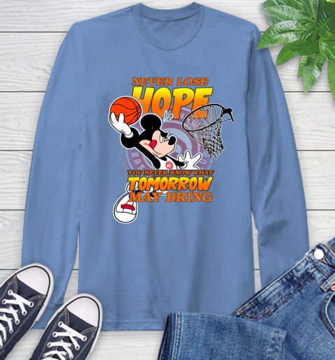 Atlanta Hawks NBA Basketball Mickey Disney Never Lose Hope Long Sleeve T-Shirt 12