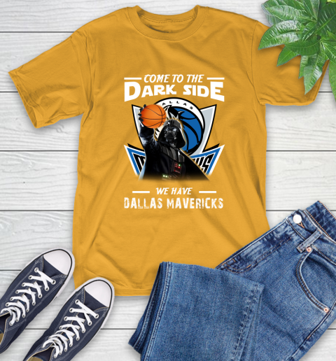 NBA Come To The Dark Side We Have Dallas Mavericks Star Wars Darth Vader Basketball T-Shirt 2