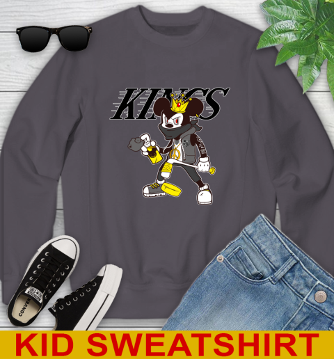 Los Angeles Kings NHL Hockey Mickey Peace Sign Sports Youth Sweatshirt 6