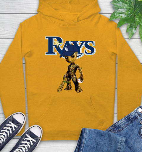 MLB Tampa Bay Rays Groot Guardians Of The Galaxy Baseball Hoodie 3