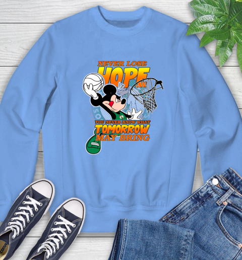 Boston Celtics NBA Basketball Mickey Disney Never Lose Hope Sweatshirt 11