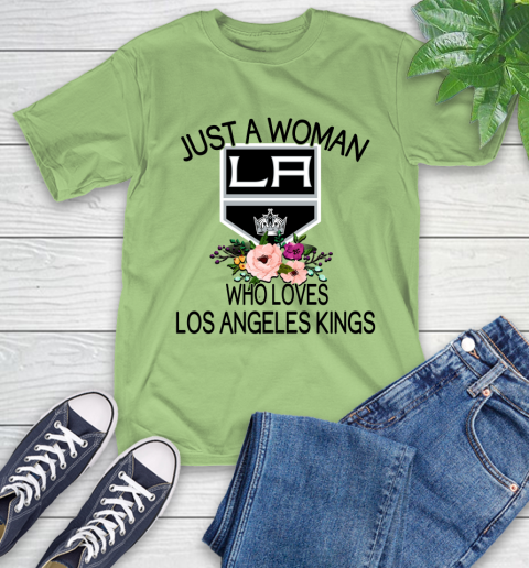 NHL Just A Woman Who Loves Los Angeles Kings Hockey Sports T-Shirt 9
