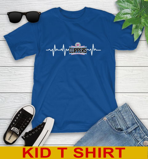 LA Clippers NBA Basketball Heart Beat Shirt Youth T-Shirt 10