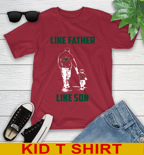 Minnesota Wild NHL Hockey Like Father Like Son Sports Youth T-Shirt 13 Minnesota Wild NHL Hockey Like Father Like Son Sports Youth T-Shirt - Image 13