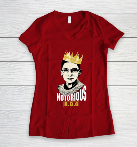 Notorious RBG Ruth Bader Ginsburg Political Women's V-Neck T-Shirt 8