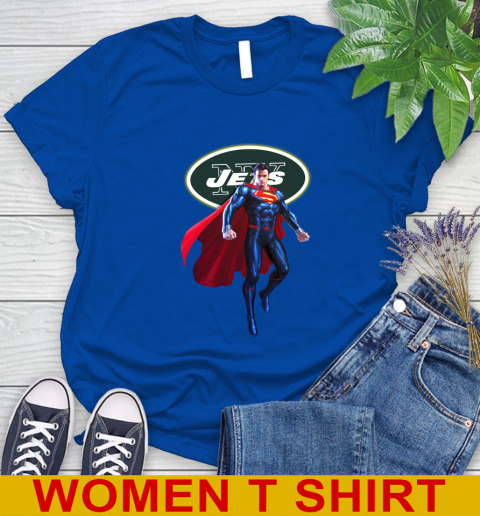 NFL Superman DC Sports Football New York Jets Women's T-Shirt 9