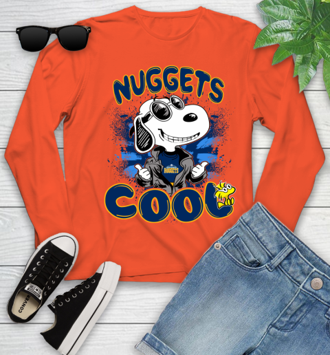 NBA Basketball Denver Nuggets Cool Snoopy Shirt Youth Long Sleeve 3