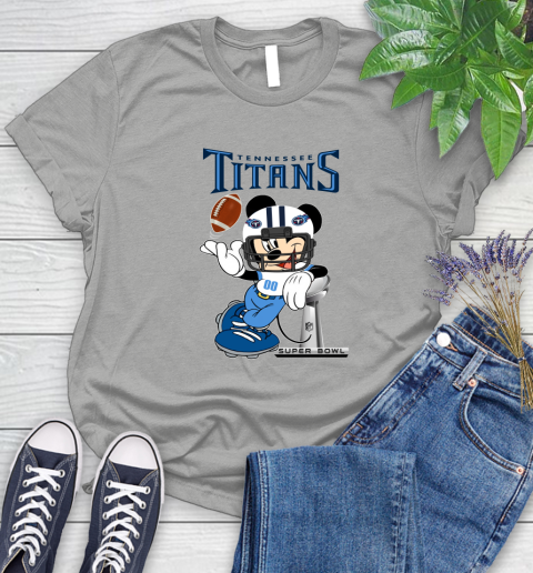 NFL Tennessee Titans Mickey Mouse Disney Super Bowl Football T Shirt Women's T-Shirt 10