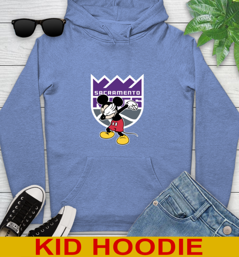 Sacramento Kings NBA Basketball Dabbing Mickey Disney Sports Youth Hoodie 12