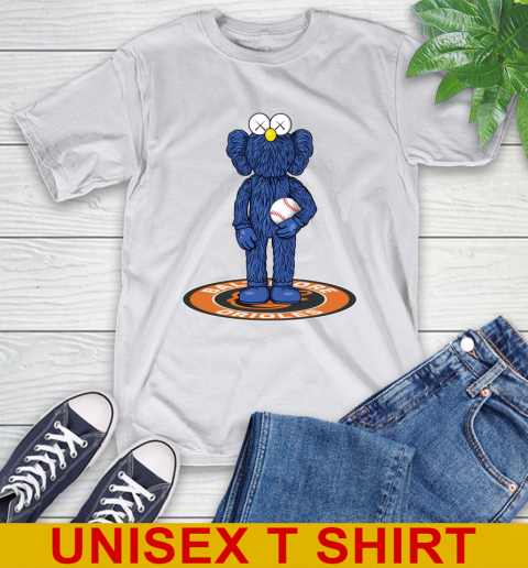 MLB Baseball Baltimore Orioles Kaws Bff Blue Figure Shirt T-Shirt 12