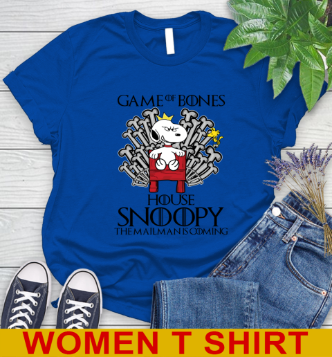 Game of bones house snoopy the mailman is coming tshirt 79