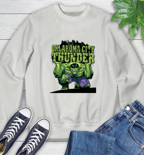 Oklahoma City Thunder NBA Basketball Incredible Hulk Marvel Avengers Sports Sweatshirt 5
