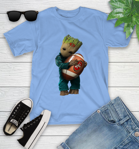 NFL Groot Guardians Of The Galaxy Football Sports San Francisco 49ers Youth T-Shirt 11